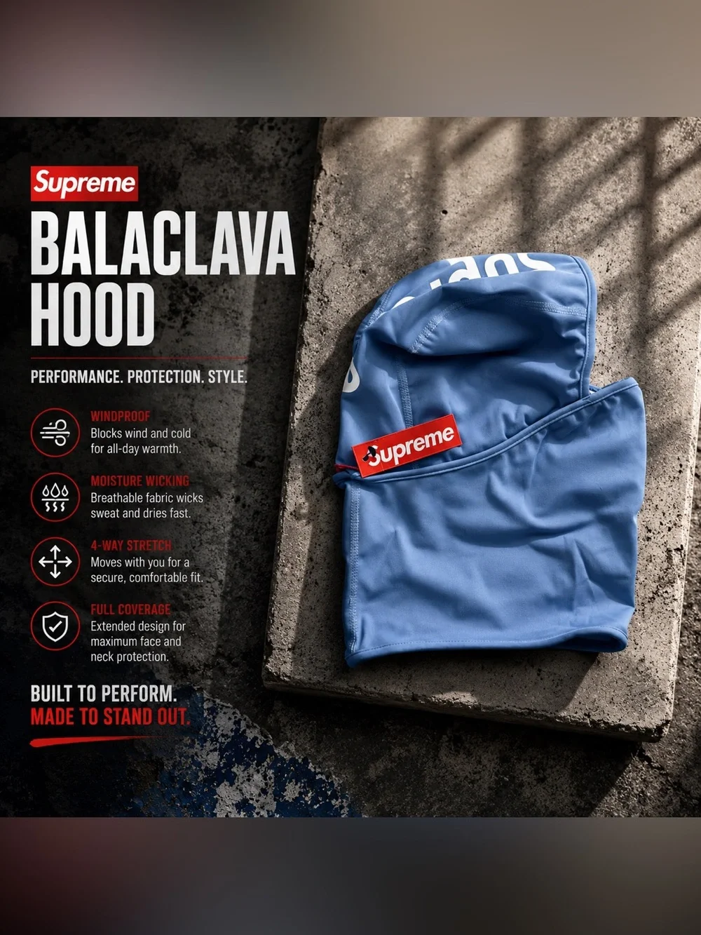 Supreme Light Blue Ski Mask with Tags 🏷️ And Bags ✅🫱🏻‍🫲🏾 # Heat reflective